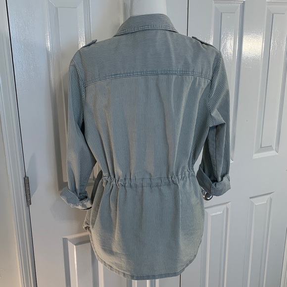 Universal Thread Blue Striped Utility Jacket - Picture 6 of 11